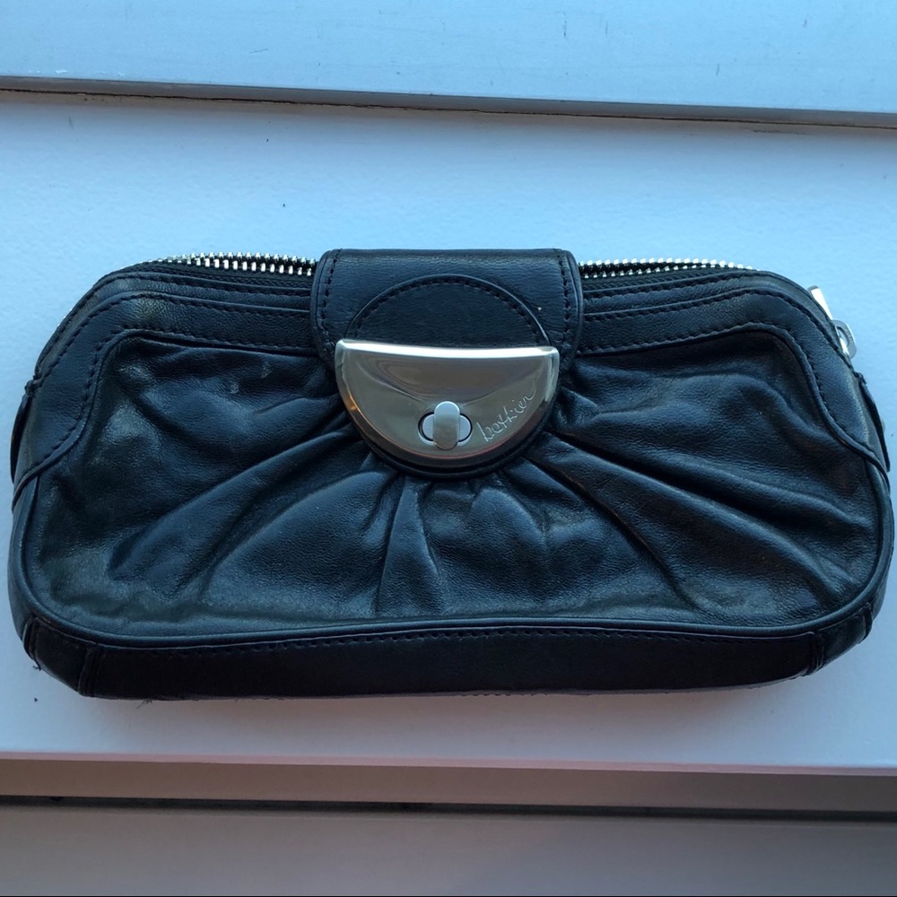 Botkier black leather clutch